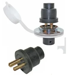 FLUSH POWER PLUG & SOCKET - 2 PIN