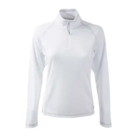 Gill Women's UVTec 1/4 Zip L/S Polo - WHITE - DISCONTINUED STYLE - ONLY SIZE 16 LEFT