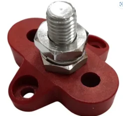 HEAVY DUTY TERMINAL STUD M10 SINGLE RED