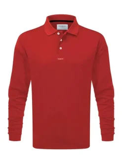 Henri Lloyd Fast Dri Polo -  Long Sleeve - Red- ONLY SIZE XS  LEFT - DISCONTINUED STYLE - LAST STOCK