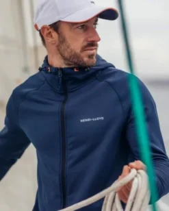 HENRI LLOYD MAV  MID LAYER ZIP HOOD - NAVY