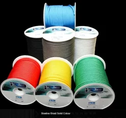 IRB 6mm BOWLINE BRAID DB POLY - WHITE WITH BLUE FLECK