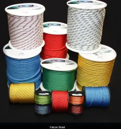 IRB- 10MM FALCON BRAID - WHITE W/ BLU/BLACK/BLUE FLECK