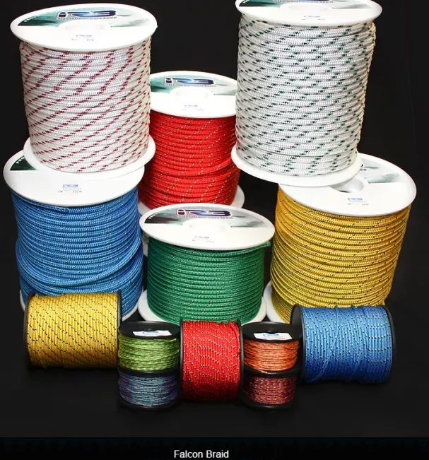 IRB 3mm Falcon Braid Core SK78 - WHITE w/ ORANGE/BLACK FLECK B/S 532kg