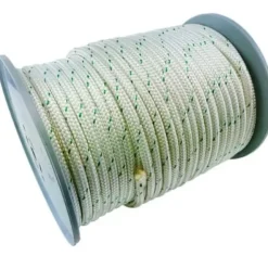 IRB 10mm Falcon Braid Core SK78 - WHITE W/- FLUORO GREEN & BLACK FLECK