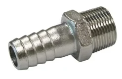 MALE HOSE TAIL - 316G STAINLESS -1/2" BSP