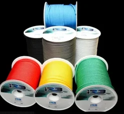 8mm Bowline Braid - WHITE WITHBLACK FLECK - B/S 1747 KG SOLD PER METRE