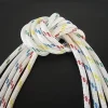 8MM BOWLINE BRAID - WHITE WITH GREEN FLECK - B/S 1747 KG - SOLD PER METRE