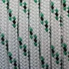 12MM IRB BOWLINE BRAID - DB POLY  - WHITE WITH GREEN FLECK - SOLD PER METRE