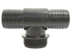 NYLON MALE BSP THREAD WITH BARBED TEE -  1 1/2x38mm