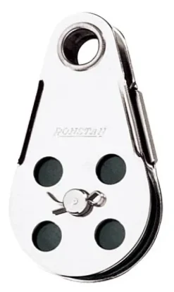 RONSTAN Wire Block, Tube Rivet Top, Nylatron Sheave