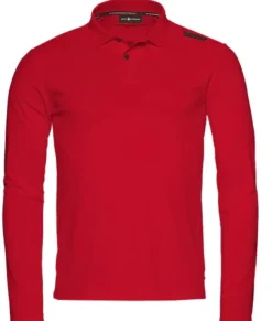 SAIL RACING BOW TECH POLO- LONG SLEEVE - BRIGHT RED