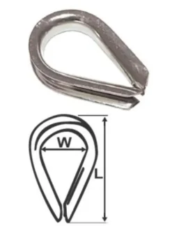 STAINLESS STEEL WIRE ROPE THIMBLE - 3mm - RWB2688