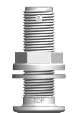 TRUDESIGN DOMED SKIN FITTING 1&1/2" BSP - WHITE