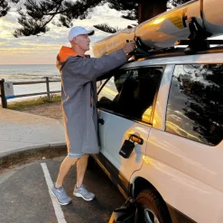 VAIKOBI BEACH COAT - GREY/ORANGE