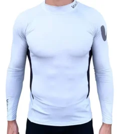 VAIKOBI LONG SLEEVE RASH TOP - SILVER/BLACK