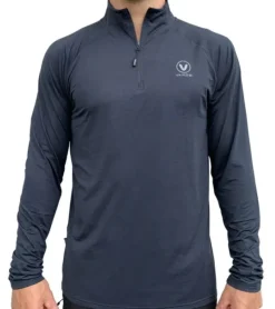 VAIKOBI UV LONG SLEEVE ZIP TECH TOP - CHARCOAL