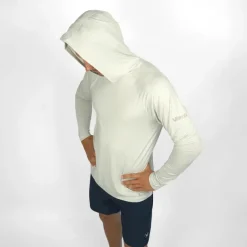 VAIKOBI UV PERFORMANCE HOODED TECH TOP - SILVER